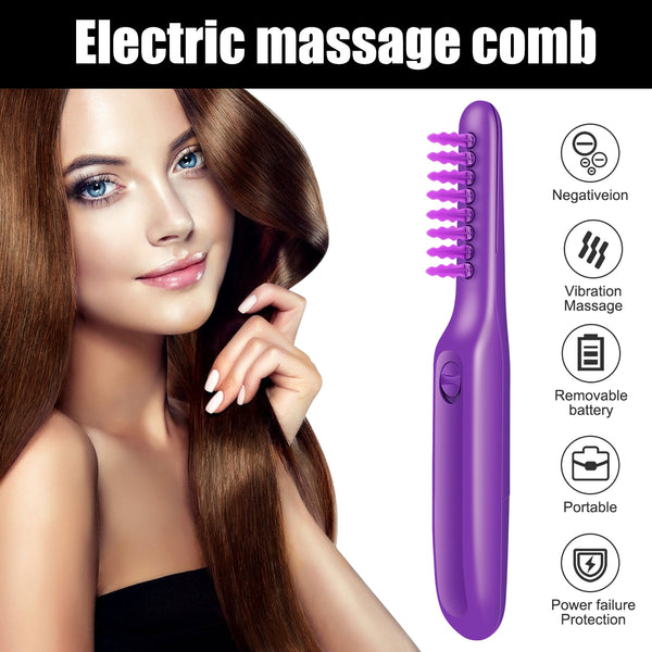 Portable Electric Detangling Wet or Dry Tame The Mane Electric Detangling Brush with Brush Cover, Adults & Kids freeshipping - Etreasurs