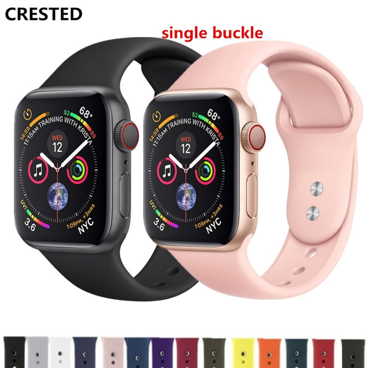 Sport strap For Apple Watch band 4 42mm 44mm iwatch 3 38mm/40mm Silicone correa pulseira wrist Bracelet belt series 2/1 freeshipping - Etreasurs
