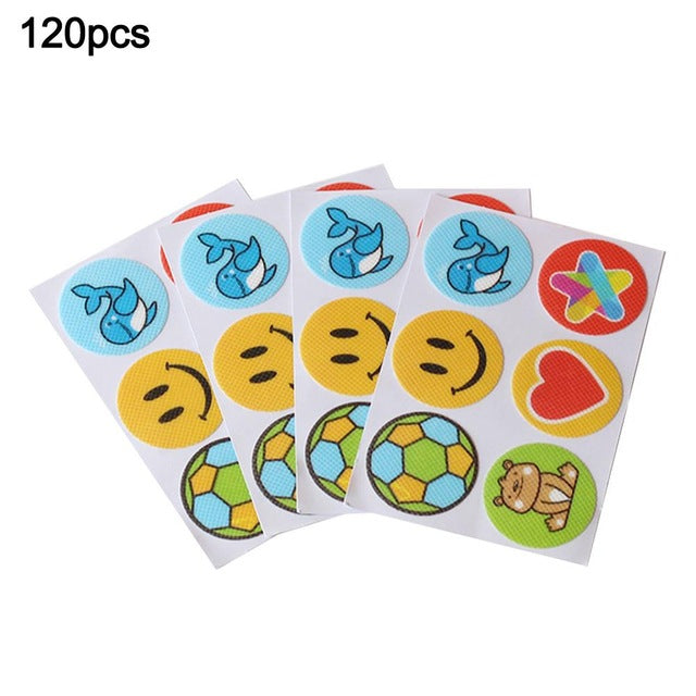 120 Pcs Mosquito Repellent Patches Stickers Football Shape Cartoon Pattern Safe Long-lasting Anti-mosquito Paste Sticker freeshipping - Etreasurs