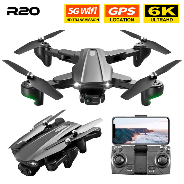 R20 Cross-Border Drone GPS HD Aerial Photography 4K Dual-Camera Optical Flow Positioning Quadcopter 6K Return To Follow