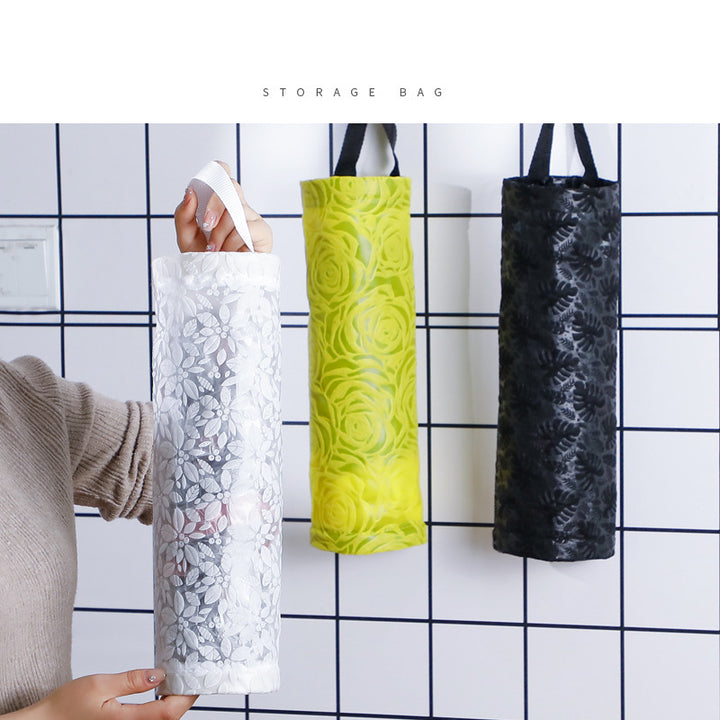 Garbage Bag Storage Bag Kitchen Wall Mounted Plastic Bag Collector Removable Large Capacity Shopping Bag Organizer Bag freeshipping - Etreasurs