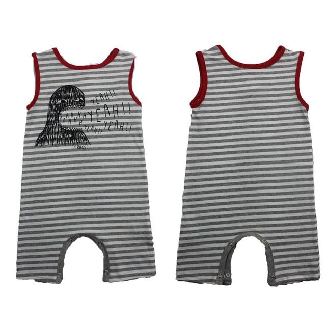 Baby Boys Romper Girls Summer Sleeveless Jumpsuit Cactus Letter Printing Infant Newborn Clothes Tiny Cottons Rompers freeshipping - Etreasurs