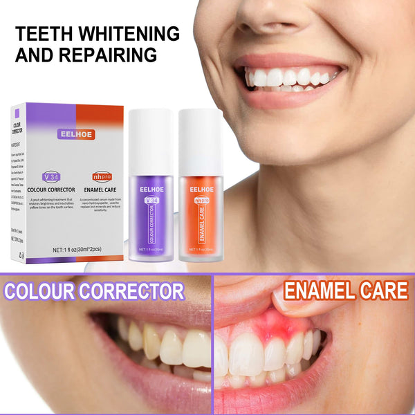 EELHOE V34 Toothpaste Purple Orange Toothpaste For Repairing Teeth Oral Cleaning Whitening And Removing Tooth Stains