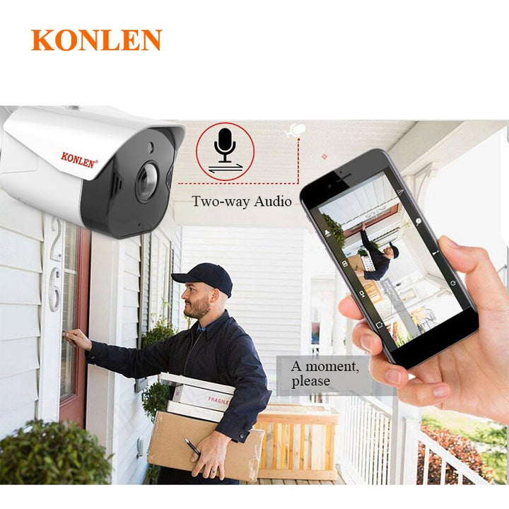 KONLEN WIFI Tuya Smart Life 1080P HD 2MP IP Camera Security Outdoor Bullet Wireless Surveillance Google Home Alexa CCTV Video freeshipping - Etreasurs