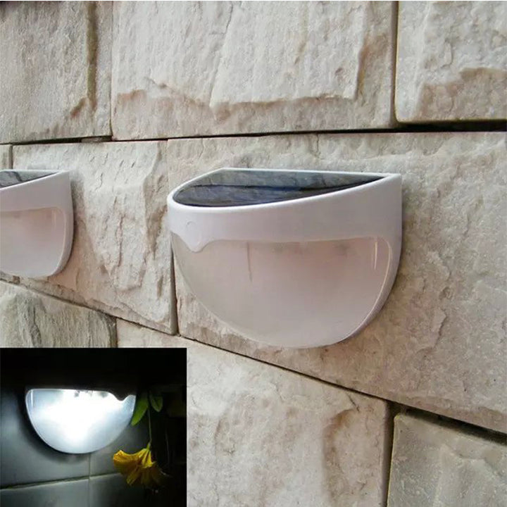 Solar Outdoor Balcony Garden Rainproof Landscape Garden Light 6 LED Semicircle Light Control Wall Light freeshipping - Etreasurs