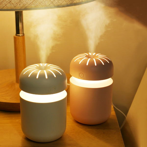 Ultrasonic Air Humidifier Aroma Essential Oil Diffuser 300ml USB Cool Mist Maker Aromatherapy with Colorful Lamp