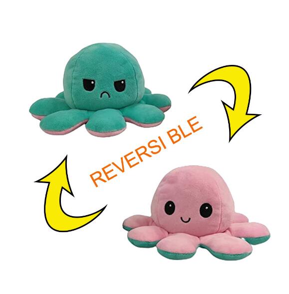 20cm  Reversible Octo-Plushie  Flip Octopus Stuffed Plush freeshipping - Etreasurs