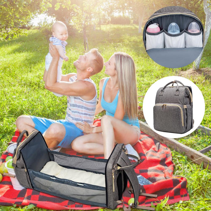 Moms And Dads Baby Backpack Convertible Lightweight Baby Diaper Bag Bed Multi-purpose Travel Storage Bag Baby Nappy Bag Baby Bed freeshipping - Etreasurs