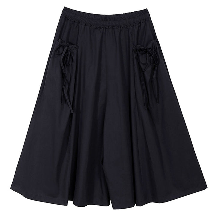 High Waist Khaki Black Pleated Bow Wide Leg Trousers New Loose Fit Pants Women Fashion Tide Spring Summer freeshipping - Etreasurs