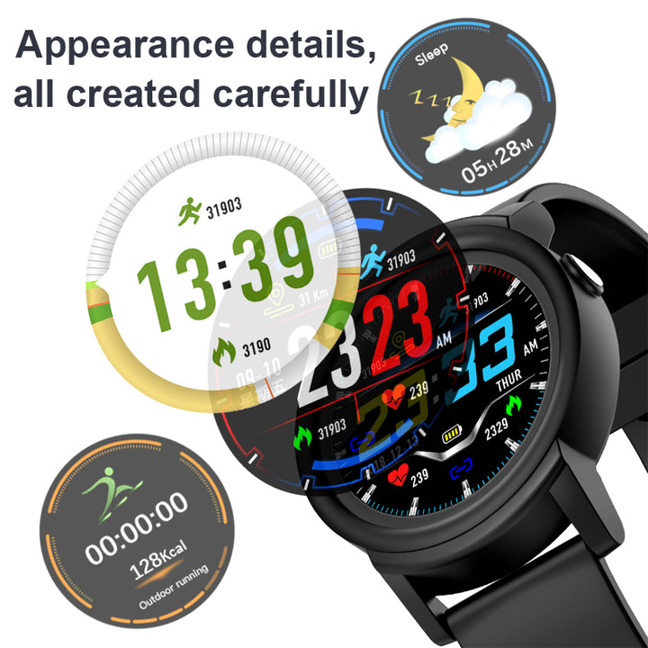 DK02 Round Smartwatch IP67 Waterproof Wearable Device Heart Rate Monitor Color Display Smart Watch For Android IOS freeshipping - Etreasurs