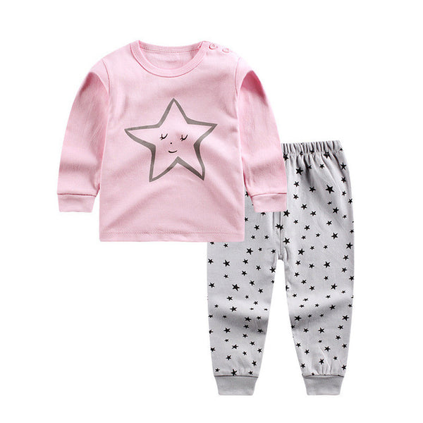 Pink bebes baby cotton suits sets children's clothing set baby girl suits two-piece suits cotton clothes for children 12m3t-8T freeshipping - Etreasurs