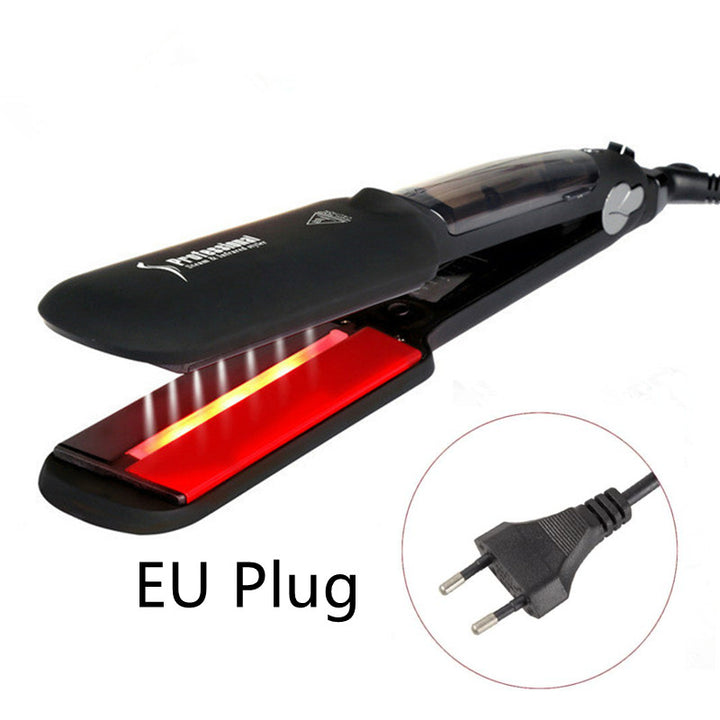 Drop Shipping Ceramic Infrared Professional Steam Hair Straightener Iron Vapor Spray Flat Straightening Styler Machine freeshipping - Etreasurs