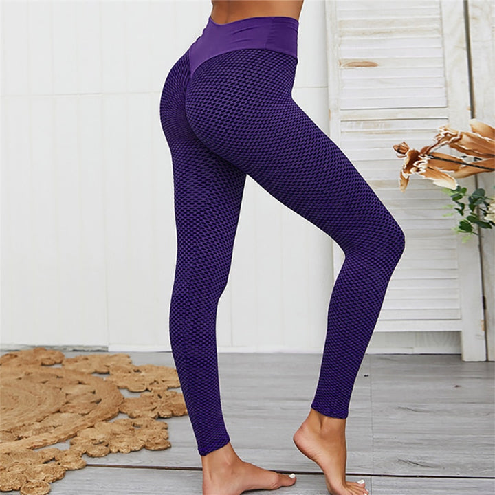 CHRLEISURE Grid Tights Yoga Pants Women Seamless High Waist Leggings Breathable Gym Fitness Push Up Clothing Girl Yoga Pant freeshipping - Etreasurs