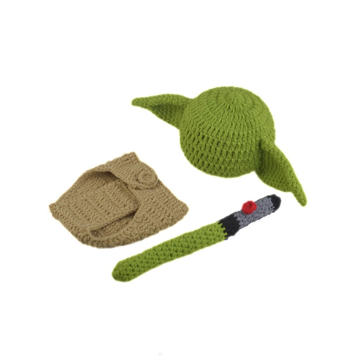 Hot Star Wars Yoda Outfits Crochet Baby Yoda Costume Newborn Baby Yoda Photography Props Knitted Cartoon Clothing freeshipping - Etreasurs