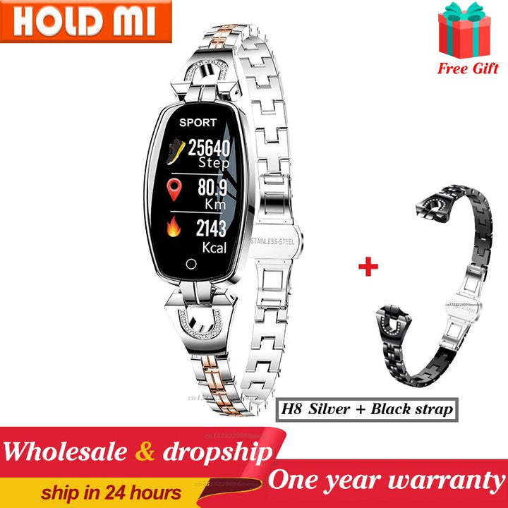 2021 H8 and H8 pro Women Smartwatch Heart Rate Monitor Blood Pressure Smart watch Band  Fitness Tracker lady bracelet Wristband freeshipping - Etreasurs