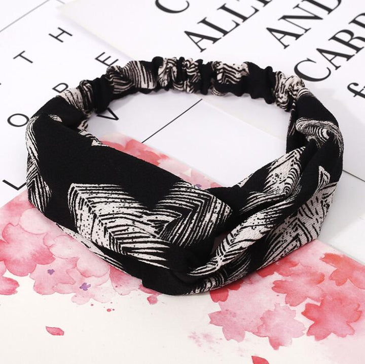 Fashion Women Girls Summer Bohemian Hair Bands Print Headbands Vintage Cross Turban Bandage Bandanas HairBands Hair Accessories freeshipping - Etreasurs