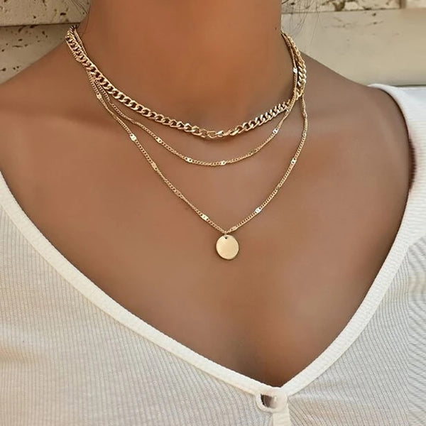 Vintage Necklace on Neck Gold Chain Women's Jewelry Layered Accessories for Girls Clothing Aesthetic Gifts Fashion Pendant 2021 freeshipping - Etreasurs