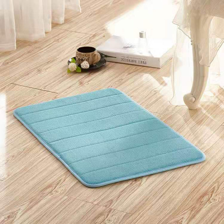 Home Bath Mat Coral Fleece Bathroom Carpet Water Absorption Non-slip Memory Foam Absorbent Washable Rug Toilet Floor Mat freeshipping - Etreasurs