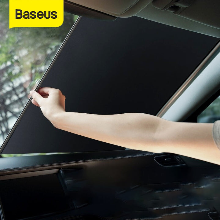 Baseus Car Windshield Sunshade Cover Automatic Retractable Sunblind Sun Protection for Car Front Window Windshield Sun Shade freeshipping - Etreasurs