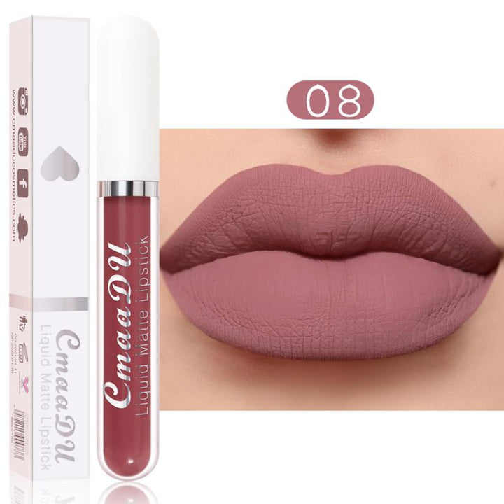 CmaaDu 18 Colors Long Lasting Lip Gloss Matte Velvet Liquid Lipstick Waterproof Moisturizing Lip Makeup Cosmetic TSLM1 freeshipping - Etreasurs