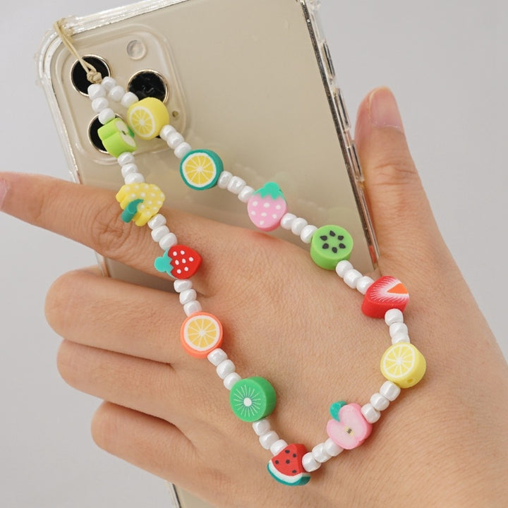 Shinus Heishi Disc Beads Crystal Chain For Phone Mobile Phone Lanyard Smile Cell Phone Chains 2021 LOVE Letter String Wristband freeshipping - Etreasurs