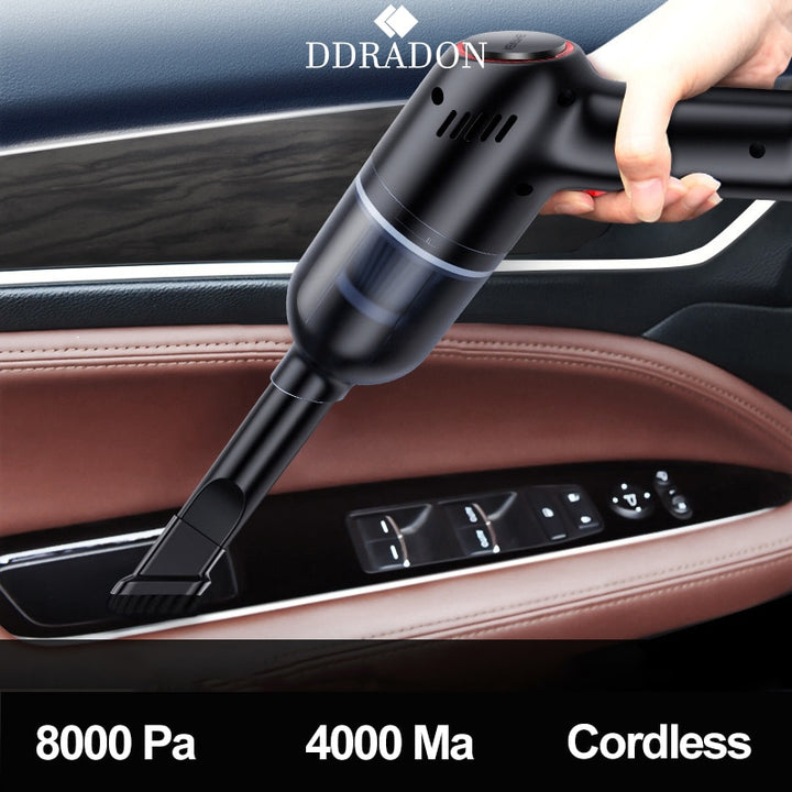 8000Pa Wireless Car Vacuum Cleaner Cordless Handheld Auto Vacuum Home & Car Dual Use Mini Vacuum Cleaner With Built-in Battrery freeshipping - Etreasurs