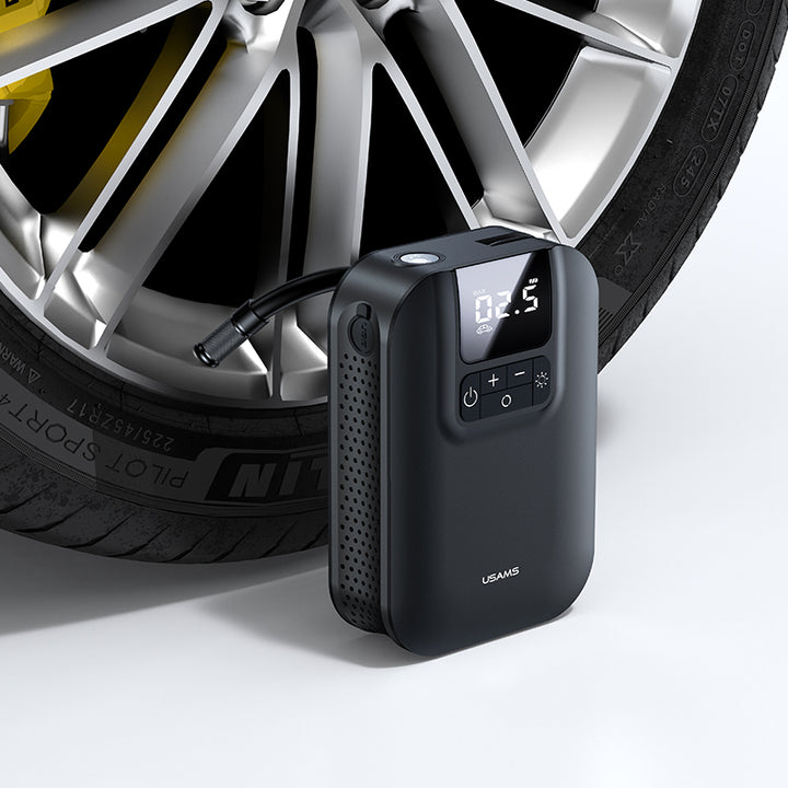 USAMS 2021 cordless handheld 5000mAh battery air pump mini digital tire inflators freeshipping - Etreasurs