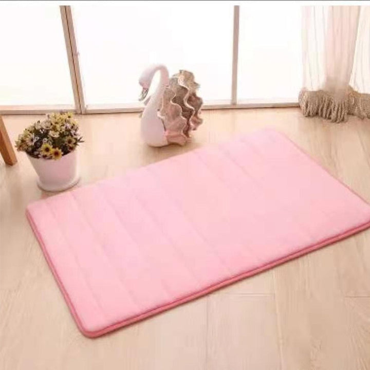 Home Bath Mat Coral Fleece Bathroom Carpet Water Absorption Non-slip Memory Foam Absorbent Washable Rug Toilet Floor Mat freeshipping - Etreasurs