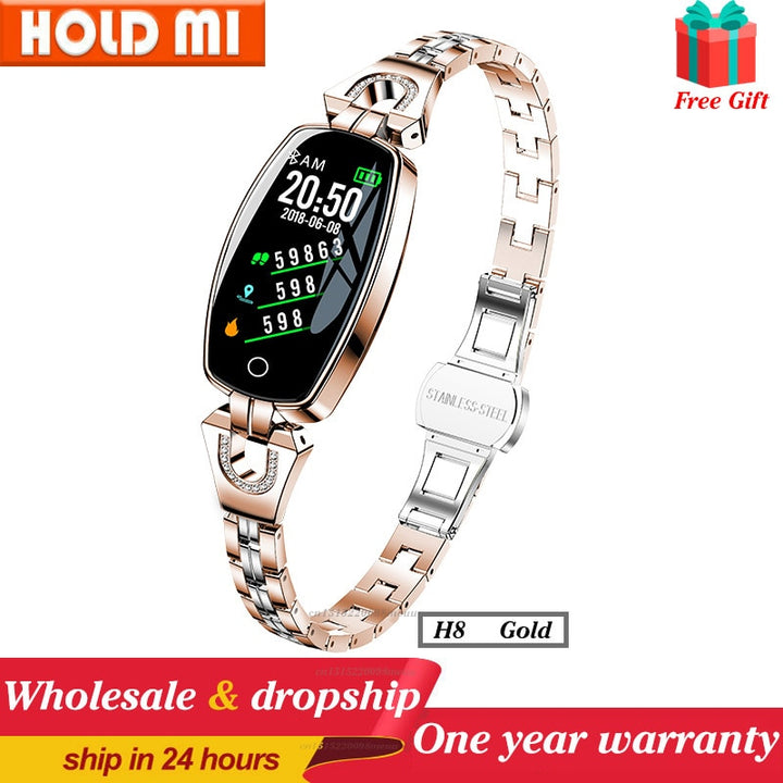 2021 H8 and H8 pro Women Smartwatch Heart Rate Monitor Blood Pressure Smart watch Band  Fitness Tracker lady bracelet Wristband freeshipping - Etreasurs