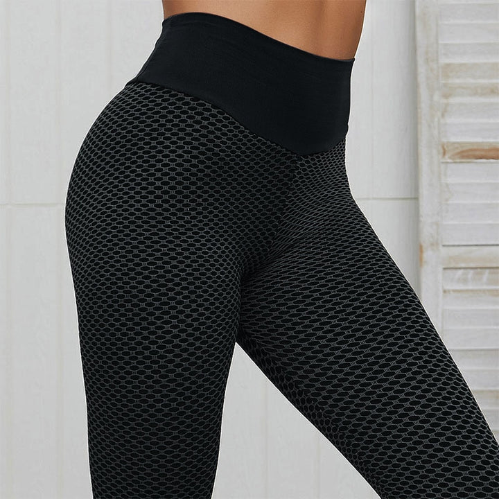 CHRLEISURE Grid Tights Yoga Pants Women Seamless High Waist Leggings Breathable Gym Fitness Push Up Clothing Girl Yoga Pant freeshipping - Etreasurs