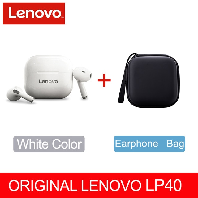 NEW Original Lenovo TWS Wireless Earphone Bluetooth 5.0 Dual Stereo MINI Reduction Bass Touch Control Long Standby 300mAH LP40 freeshipping - Etreasurs