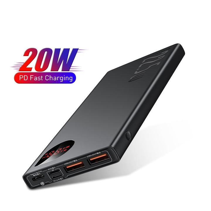 Baseus Power Bank 10000mAh with 20W PD Fast Charging Powerbank Portable Battery Charger PoverBank For iPhone 12Pro Xiaomi Huawei freeshipping - Etreasurs