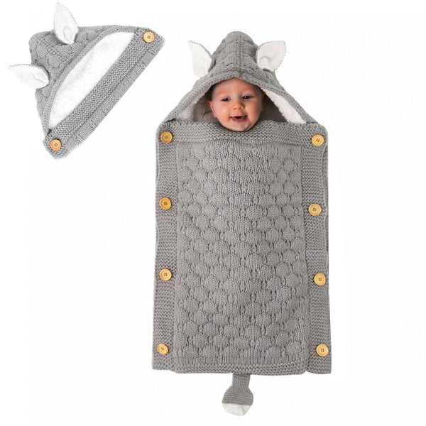 Baby Sleep Bag Newborn Sleepsack Warm Knitted Stroller Sleep Sack Toddler Knit Swaddling Blanket  for 1-12Months freeshipping - Etreasurs