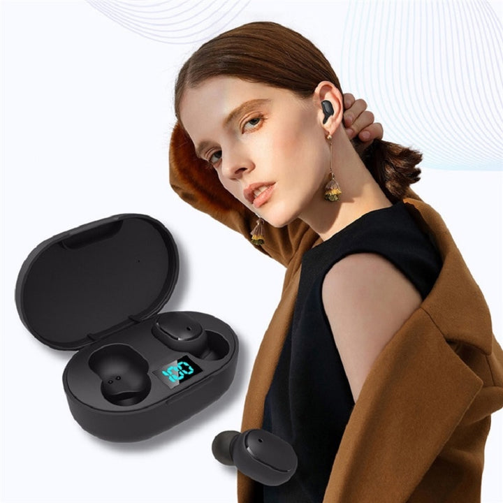 New E6s Smart Digital Display Bluetooth Headset Wireless Sports Mini Headset Stereo in-Ear freeshipping - Etreasurs