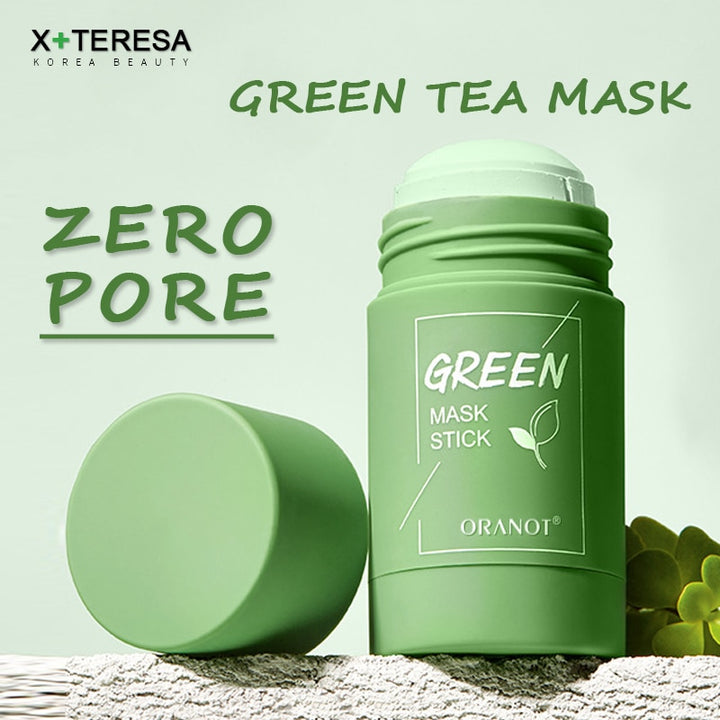 Green Tea Mask Solid Face Mask Stick Oil Control Moisturizing Cleaning Mask Acne Treatment Blackhead Remove Pores Purifying freeshipping - Etreasurs