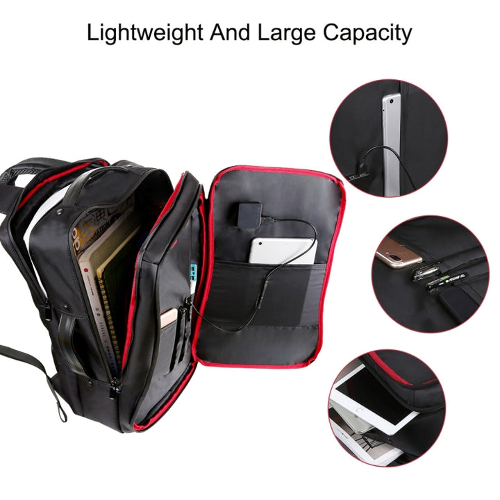HAWEEL Fashion  Flexible Solar Panel 12W Power Backpack Laptop Bag with Handle and USB Charging Port(Black) freeshipping - Etreasurs