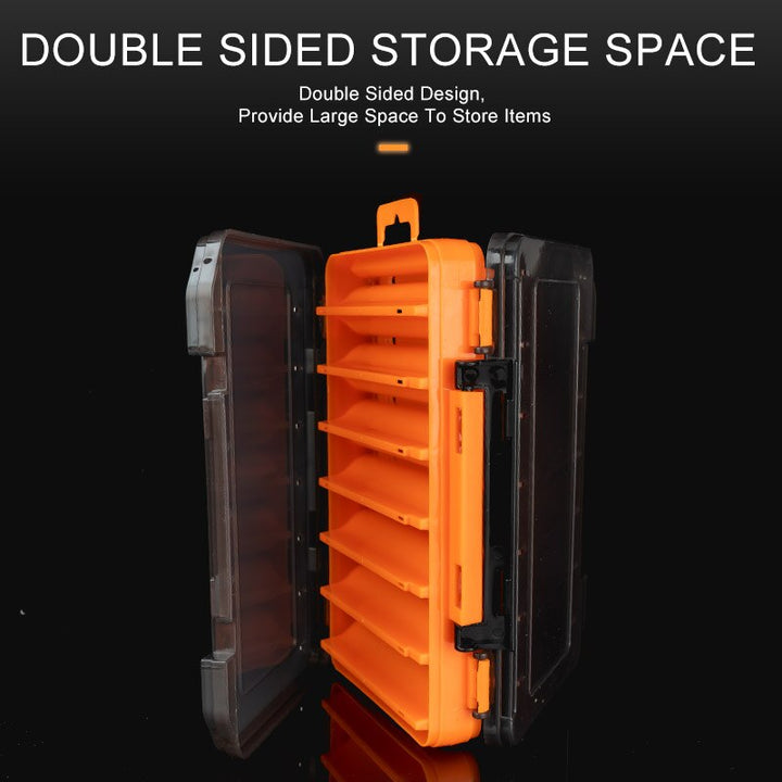 Kingdom Fishing Box 12 14 compartments Fishing Accessories lure Hook Boxes storage Double Sided High Strength Fishing Tackle Box freeshipping - Etreasurs