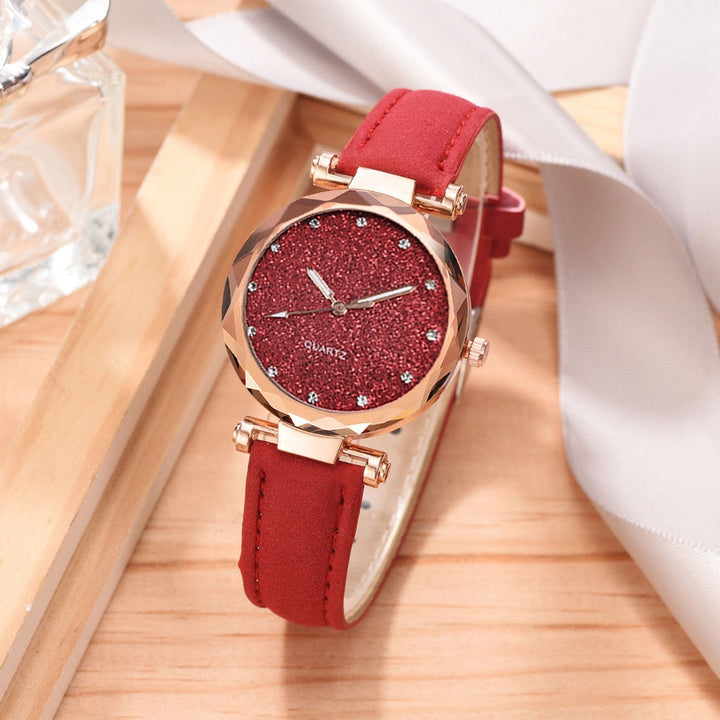 Casual Women Romantic Starry Sky Wrist Watch bracelet Leather Rhinestone Designer Ladies Clock Simple Dress Gfit  Montre Femme freeshipping - Etreasurs