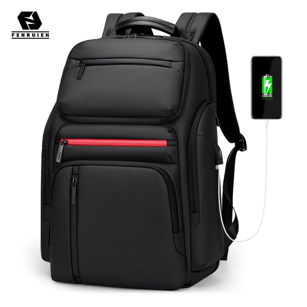 Fenruien Fashion Business Large Capacity Laptop Backpack Men Multi Function USB Charging Travel Backpack School Bag for Teenager