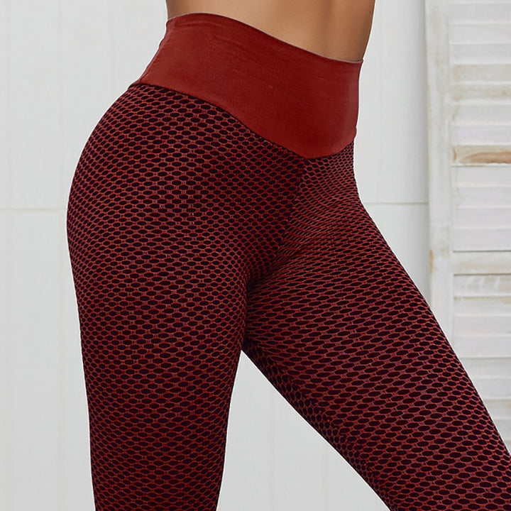 CHRLEISURE Grid Tights Yoga Pants Women Seamless High Waist Leggings Breathable Gym Fitness Push Up Clothing Girl Yoga Pant freeshipping - Etreasurs