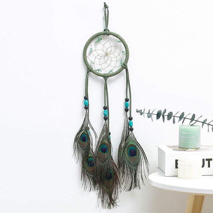 Original silver gray dream catcher 2 ring Indian feather hanging art gifts to bestie friends creative valentine's day gifts freeshipping - Etreasurs