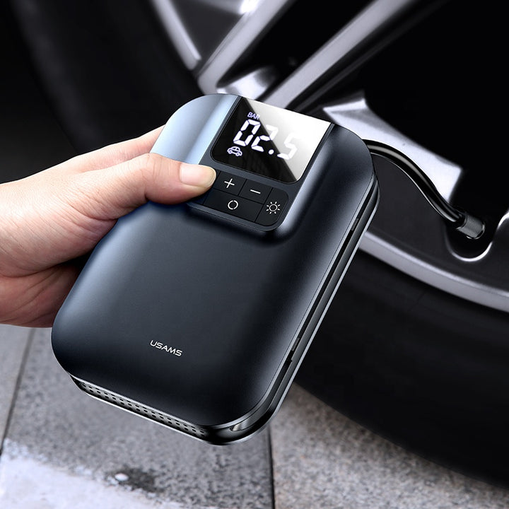 USAMS 2021 cordless handheld 5000mAh battery air pump mini digital tire inflators freeshipping - Etreasurs