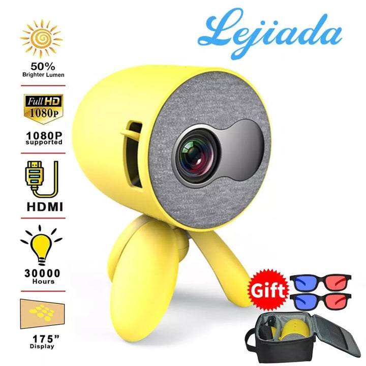 LEJIADA YG220 Mini Projector 3.5mm Audio Phone with screen Update Version Portable Pocket Cute Projector Video Player Kids Gift freeshipping - Etreasurs