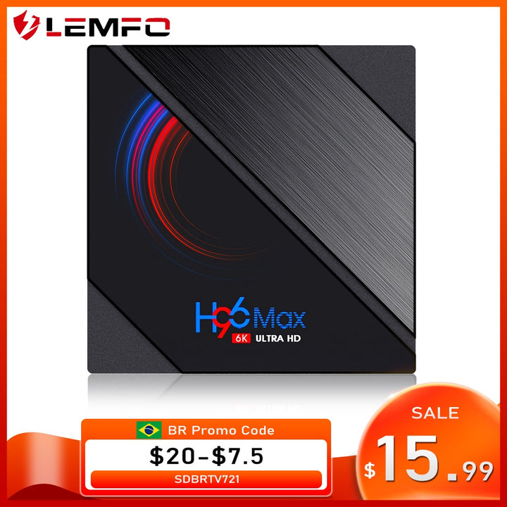 LEMFO H96 Max H616 Smart TV Box Android 10 Support 6K 3D Youtube Google Play 4G 64GB H96max Set Top Box 2021 freeshipping - Etreasurs