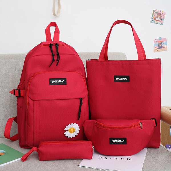 New design fashion 4 pcs per set girls bags school backpacks set for teens freeshipping - Etreasurs