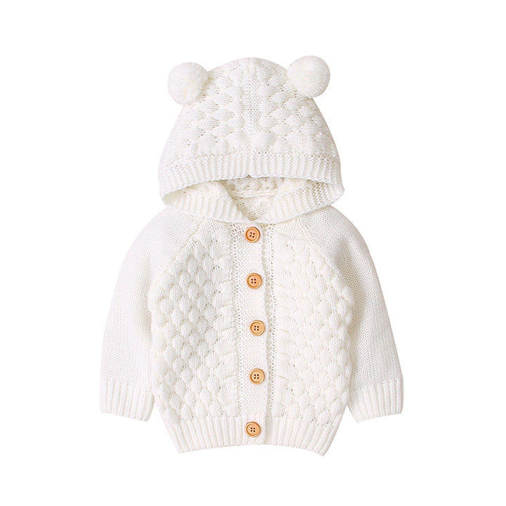 Children's Sweater Fur Ball Hooded Knitted Jacket freeshipping - Etreasurs