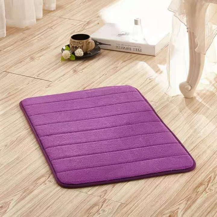 Home Bath Mat Coral Fleece Bathroom Carpet Water Absorption Non-slip Memory Foam Absorbent Washable Rug Toilet Floor Mat freeshipping - Etreasurs