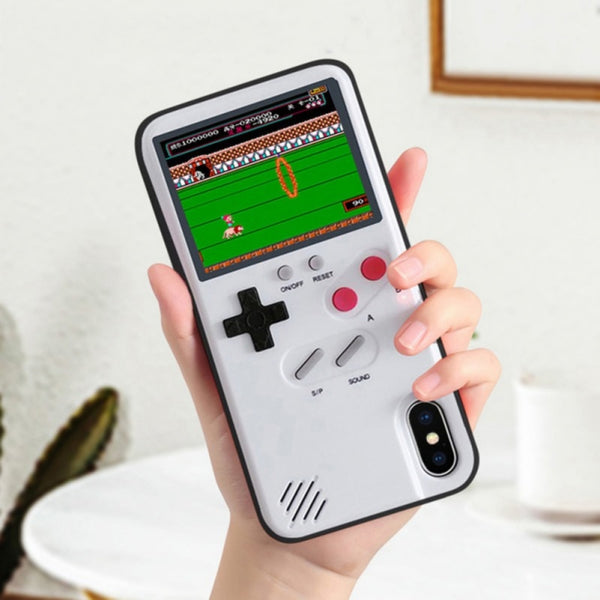 Gameboy Soft Phone Case Cover For iPhone X XR XS Max For iPhone 6 7 8 Plus Color Display 36 Classic Game Console Silicone Cover freeshipping - Etreasurs