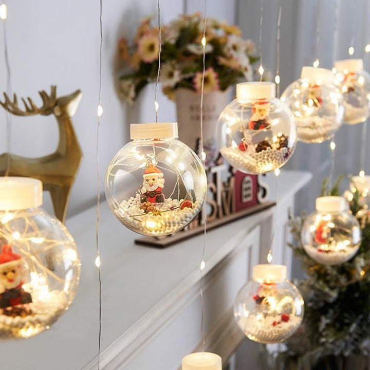 Balls Garland Curtain Light for Room New Year Christmas Decor Curtain for Home Festoon Led Light Fairy Lights Led Garland Lights freeshipping - Etreasurs