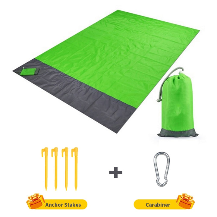 2x2.1m Waterproof Pocket Beach Blanket Folding Camping Mat Mattress Portable Lightweight Mat Outdoor Picnic Mat Sand Beach Mat freeshipping - Etreasurs